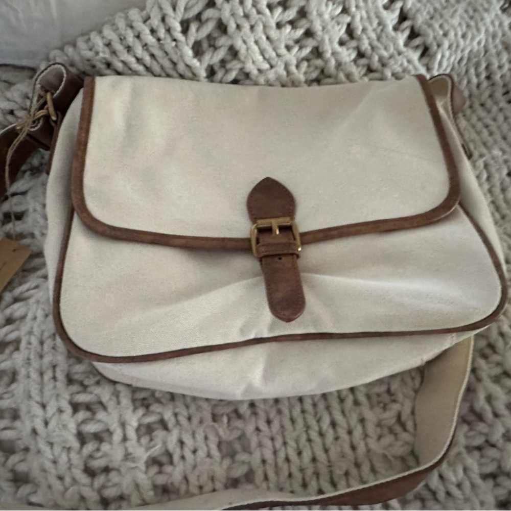 Brandy Melville Beige and Tan Crossbody Tote